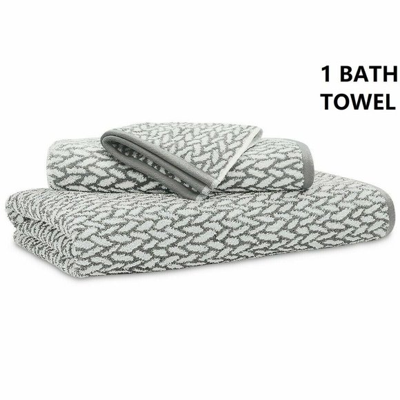 Ralph Lauren Sanders Antimicrobial Cotton 30x56 Large (1) Bath Towel Pewter Gray - Picture 1 of 6